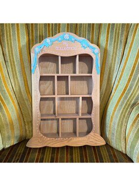 Vintage Enesco Precious Moments "My Collection" Wood Trinket Display Shelf